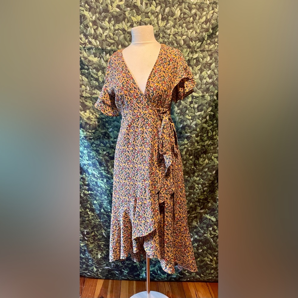 Max studio Floral Wrap Dress